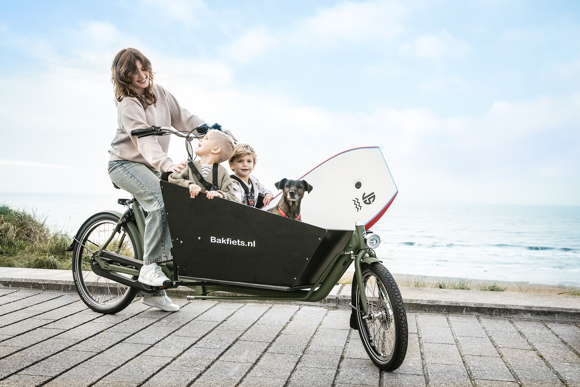Lådcykel Bakfiets Cargobike Long Cruiser Familj